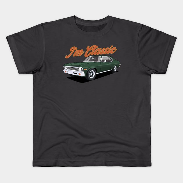 chevy Classic Car Kids T-Shirt by masjestudio